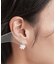 ガラスフラワーピアス