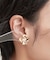 メタルフラワーデザインピアス