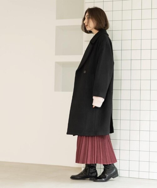 カシミヤブレンド ロングチェスターコート｜オペーク ドット クリップ