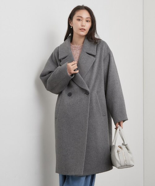 カシミヤブレンド ロングチェスターコート｜オペーク ドット クリップ
