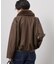 フェイクファー衿付き マットレザー調ブルゾン【洗える】
