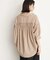 麻調うしろギャザーブラウス