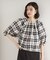 チェックギャザーブラウス【洗える】