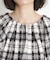 チェックギャザーブラウス【洗える】