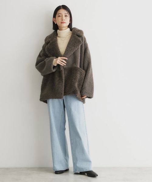 THE SHOP TK マシュマロボア素材切替Pコート マシュマロボア素材切替Pコート｜ザショップティーケーの通販