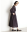 麻調メッシュワンピース【洗える】