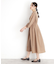 麻調メッシュワンピース【洗える】