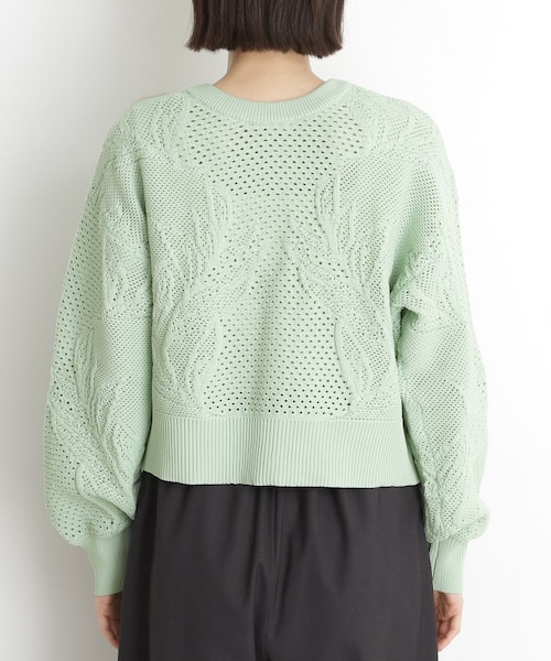 トリココムデギャルソン前後 2WAY コットンカーディガン レーステープ M 中古・古着通販】tricot COMME des GARCONS (トリコ