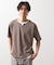ミニフクレキーネック半袖Tシャツ