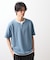 ミニフクレキーネック半袖Tシャツ