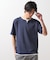 ミニフクレキーネック半袖Tシャツ