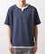 ミニフクレキーネック半袖Tシャツ