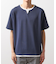 ミニフクレキーネック半袖Tシャツ