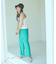 麻混ワイドパンツ【洗える】