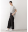 麻混ワイドパンツ【洗える】