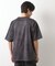 スウェードプリント半袖Tシャツ　【オーバーサイズ/洗濯機OK】