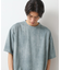 スウェードプリント半袖Tシャツ　【オーバーサイズ/洗濯機OK】