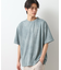 スウェードプリント半袖Tシャツ　【オーバーサイズ/洗濯機OK】