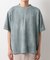 スウェードプリント半袖Tシャツ　【オーバーサイズ/洗濯機OK】