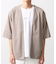 梨地アンサンブルカーディガン　五分袖カーディガン＋半袖Tシャツセット/マシンウォッシャブル
