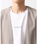 梨地アンサンブルカーディガン　五分袖カーディガン＋半袖Tシャツセット/マシンウォッシャブル