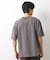 スウェード半袖ロゴTシャツ　洗濯機OK
