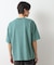 スウェード半袖ロゴTシャツ　洗濯機OK