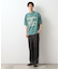 スウェード半袖ロゴTシャツ　洗濯機OK