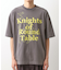 スウェード半袖ロゴTシャツ　洗濯機OK