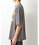 スウェード半袖ロゴTシャツ　洗濯機OK