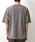 スウェード半袖ロゴTシャツ　洗濯機OK