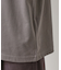 スウェード半袖ロゴTシャツ　洗濯機OK