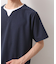 ツイルキーネック半袖Tシャツ 【接触冷感/洗濯機OK】