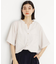 【再入荷/新色】ダブルポケット5分袖シャツ/体型カバー／洗濯機OK