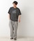 ポリ麻刺繍半袖Tシャツ