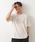 ポリ麻刺繍半袖Tシャツ