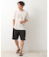 ポリ麻刺繍半袖Tシャツ