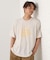 ポリ麻プリント半袖Tシャツ【洗濯機OK】