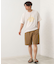 ポリ麻プリント半袖Tシャツ【洗濯機OK】