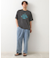 ポリ麻プリント半袖Tシャツ【洗濯機OK】