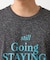 ポリ麻プリント半袖Tシャツ【洗濯機OK】