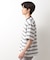 変形ボーダー半袖Tシャツ【洗濯機OK】