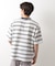 変形ボーダー半袖Tシャツ【洗濯機OK】