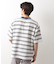 変形ボーダー半袖Tシャツ【洗濯機OK】