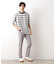 変形ボーダー半袖Tシャツ【洗濯機OK】
