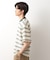 変形ボーダー半袖Tシャツ【洗濯機OK】