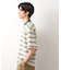 変形ボーダー半袖Tシャツ【洗濯機OK】