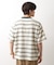 変形ボーダー半袖Tシャツ【洗濯機OK】