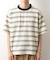 変形ボーダー半袖Tシャツ【洗濯機OK】