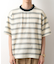 変形ボーダー半袖Tシャツ【洗濯機OK】